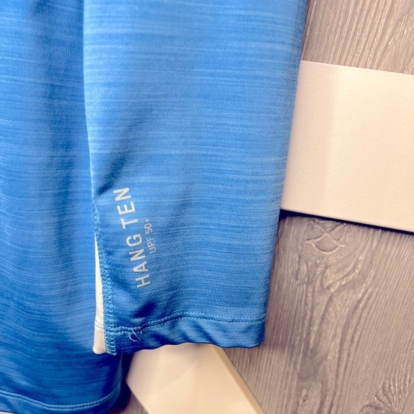 D18.18 Hang Ten Mens Long Sleeve Sun Tee (Light Blue, XL) - Picture 5 of 8